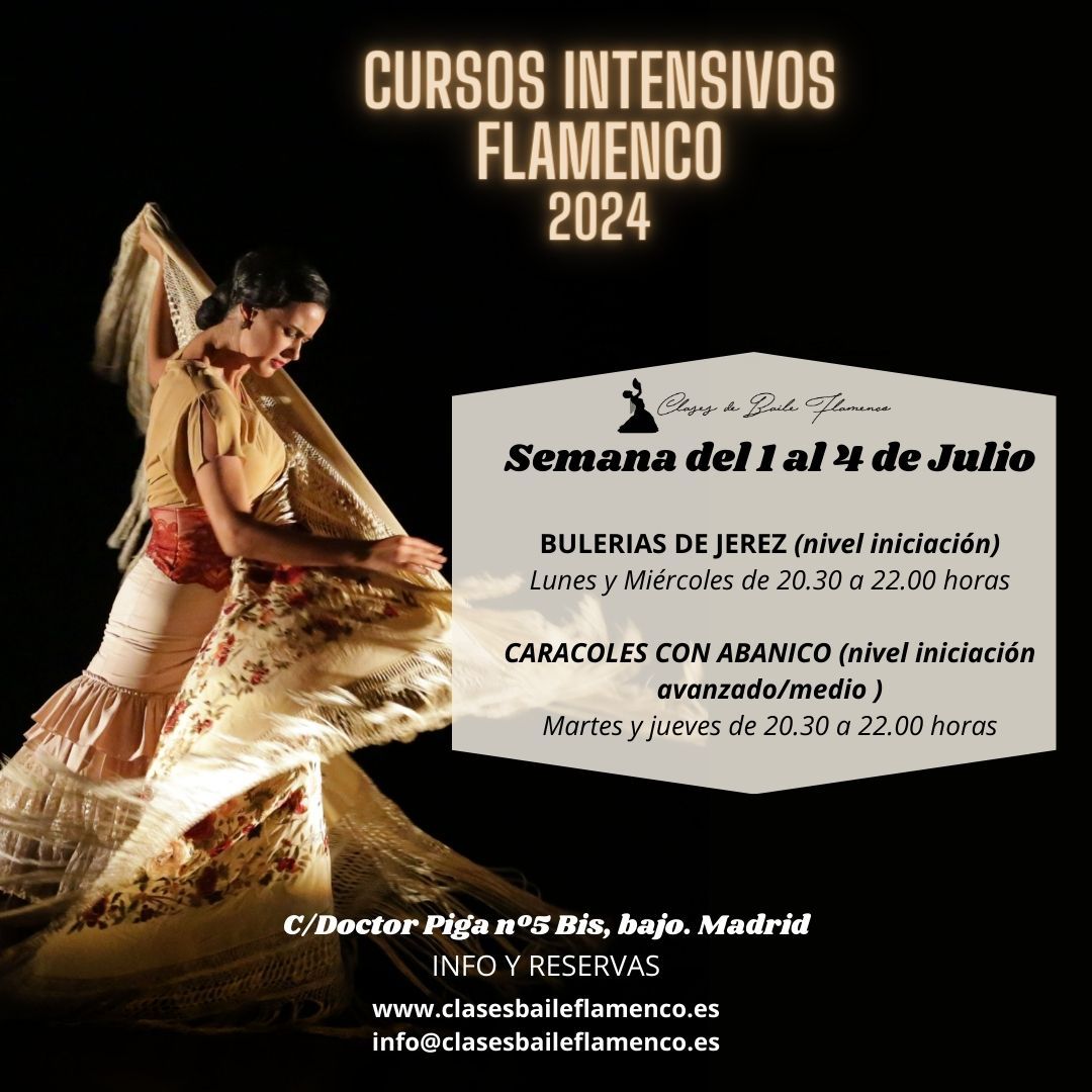 cursos intensivos de flamenco en Madrid clases Flamenco Danza Española